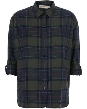 Barbour Shirt Elishaw With Classic Collar And Long Sleeves - Blue