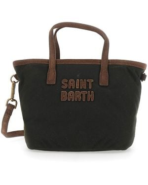 MC2 Saint Barth City Bag Mini Wax Is A Tech Fabric Handba - Black
