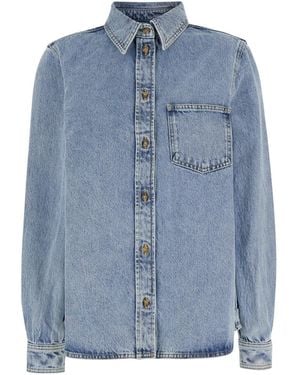 TOTEME Organic Cotton Denim Shirt - Blue