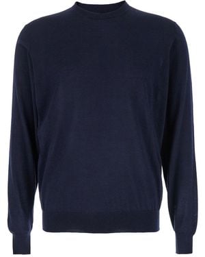 Plain Maglioncino Girocollo - Blu