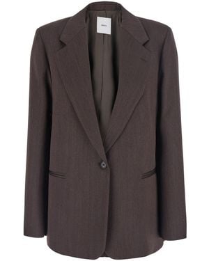 Grifoni Single Breasted Blazer - Brown