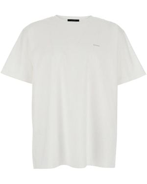 Tatras T-Shirt 'Selo Logo Metallo' With Metallic Logo On The Fro - White