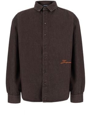 Jacquemus La Chemise De-Nimes Simon Fabric Shirt For - Brown