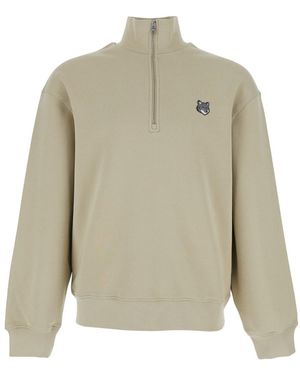Maison Kitsuné Sweatshirt High-Neck - Natural