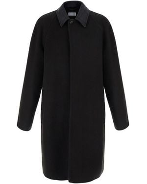 Burberry Coat With Notched Revers And Front Closure - Black