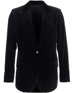 Lardini Single-Breasted Jacket With Pointed Lapels - Black