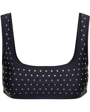 ANDAMANE Sports Bra With Crystals - Blue