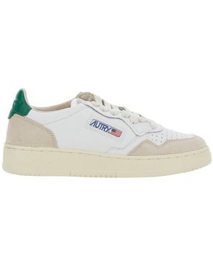 Autry Low-Top Medalist Sneakers/ Suede - White