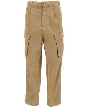 Semicouture Sand-Colored Cargo Trousers - Natural