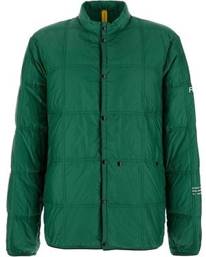 Moncler Genius 'Jayel' Down Jacket With High Neck And Logo Patch - Green