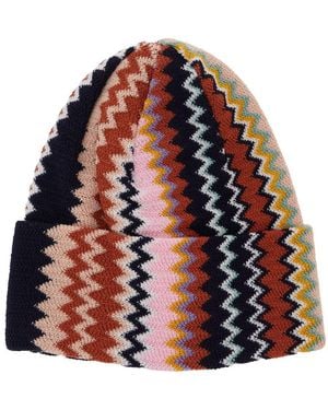 Missoni Hat Con Motivo Multicolore E Tessuto Tecnico - Rosso