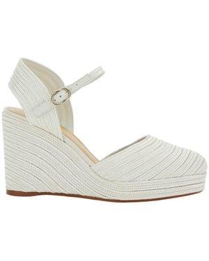 Castañer Zeppe 'Carolyn' Con Cinturino - Bianco