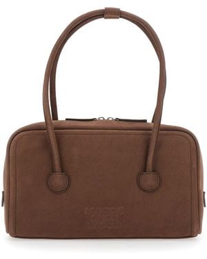 Marge Sherwood 'Soft Boston' Small Shoulder Bag With Two Top Hand - Brown