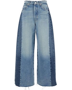 Mother Five-Pocket Jeans With Patchwork Design - Blue