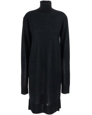 TOTEME Turtleneck Dress With Side Slits - Black