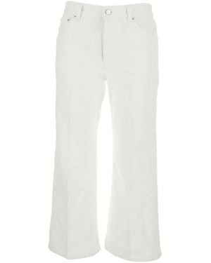 TOTEME High-Waisted 'Kick Flare' Jeans - White