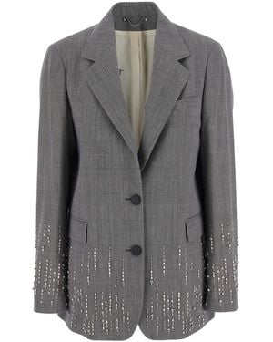 Golden Goose Wool Jacket Prince Of Wales - Grey