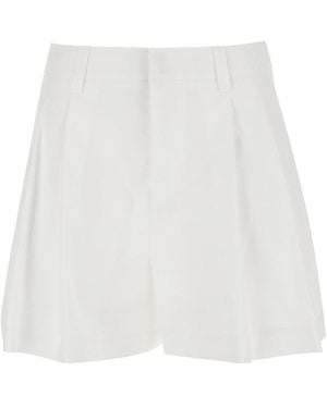 FEDERICA TOSI Shorts With Wide Leg And Hidden Front Closure - White