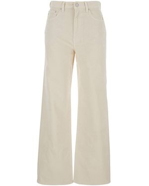 AG Jeans Pantalone 'Kora' Con Patch Logo Sul Retro - Neutro