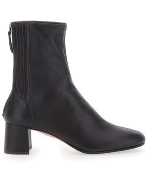 Aquazzura 'Saint Honore' Ankle Boots With Zip Closure - Black