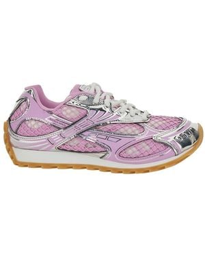 Bottega Veneta 'Orbit' Trainers With Logo Lettering Print - Purple