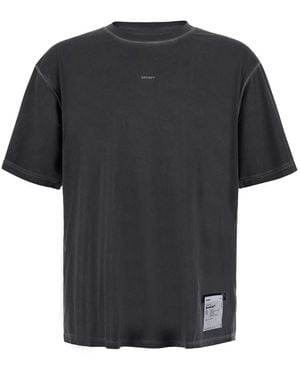 Satisfy T-Shirt Con Logo E Colletto Rotondo - Nero