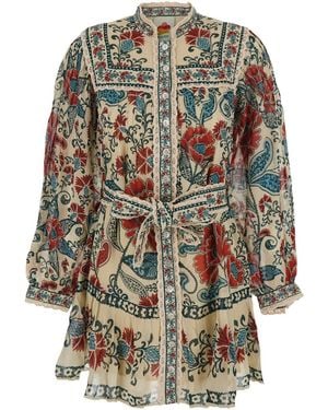 FARM Rio Floral Print Dress - Grey