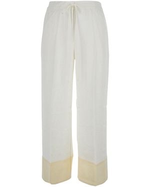 TOTEME Pants Satin Drawstring - White