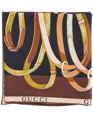 Gucci Scarf With All-Over Print - Black