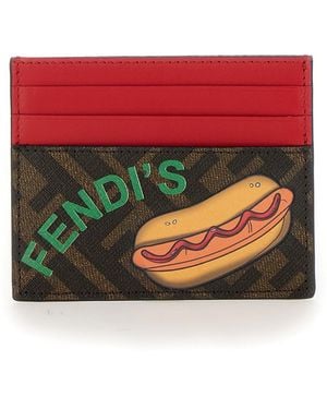 Fendi Portacarte Con Motivo Ff E Stampa Licious - Rosso