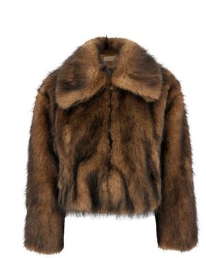MICHAEL Michael Kors Faux Fur Blouson With Soft And Warm Details - Brown