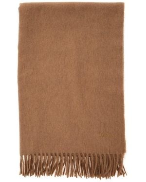 Max Mara Tartan Scarf With Elegant Details - Brown