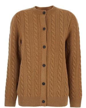 The Row Loneke Virgin Wool Cardigan - Brown