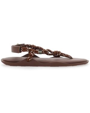 FLOWZE Flo Monocolour Sandals With Rubber Sole - Brown