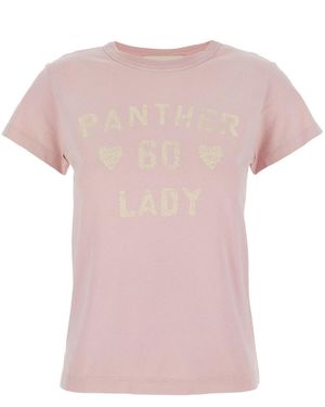 Valentino Crewneck T-Shirt With Maxi Logo On Front And Rear - Pink