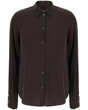 Pinko Crackers Camicia Crepe De Chine Sand Wash - Black