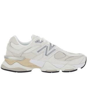 New Balance Sneaker '9060' Con Logo Sul Lato E Suola Chunky - Bianco