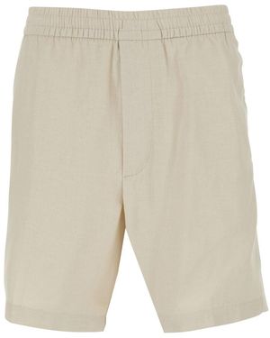 Calvin Klein Shorts Straight Linen Pull-On - White