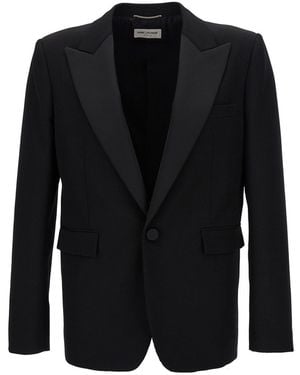Saint Laurent Giacca Smoking Monopetto Nera - Nero