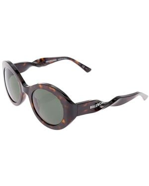 Balenciaga Twist Round Brown Acetate Sunglasses