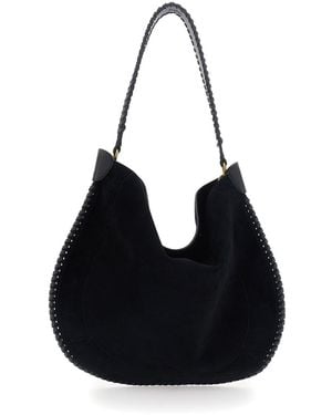 Isabel Marant 'Oskan' Shoulder Bag With Removable Strap And Embo - Black