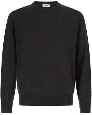 Kangra Crew Neck Ml F. 14Gg With Round Neck And Long Sleeves - Black
