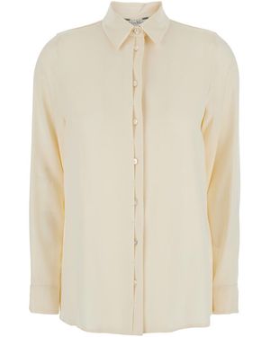 Max Mara Pure 'Avion' Shirt With Classic Collar - White
