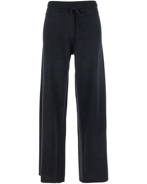 Lisa Yang 'Sofi' Trousers With Elastic Drawstring Waist - Blue