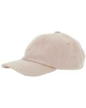 Jacquemus Baseball Cap With Logo Lettering Embroidery On The Front - Natural