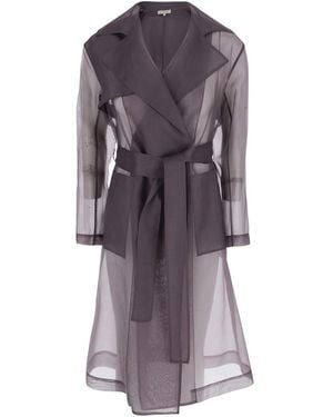Antonelli 'Valmorea' Trench With Wide Notched Revers And Front - Purple