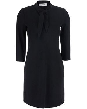 Jucca Dress With Knot Detail On The Front - Black