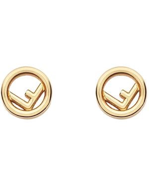 Fendi Orecchini Con Design Circolare E Moitvo F - Metallizzato