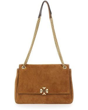 Tory Burch Charlie Shoulder Bag With Quilted Design - Brown