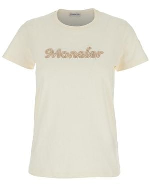 Moncler Logo Crew Neck T-Shirt - White